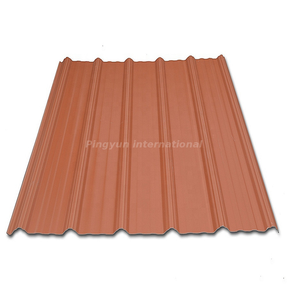 Tuile de toit en PVC anticorrosion rouge brique Villa