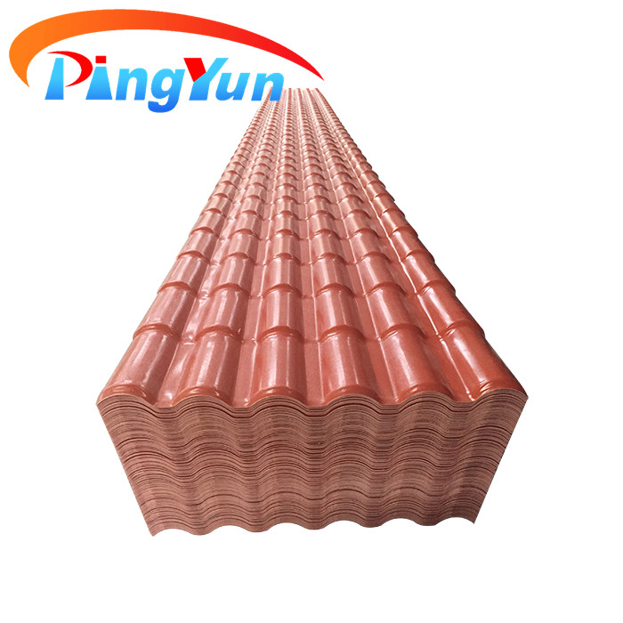 Tuile de toit en PVC stable de couleur brune de maison résidentielle